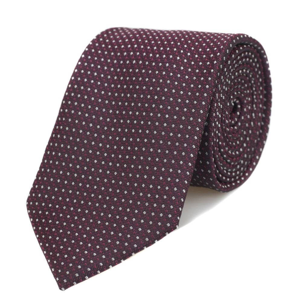 Burgundy silk tie