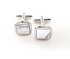 Mother of Pearl Cufflinks, Silver