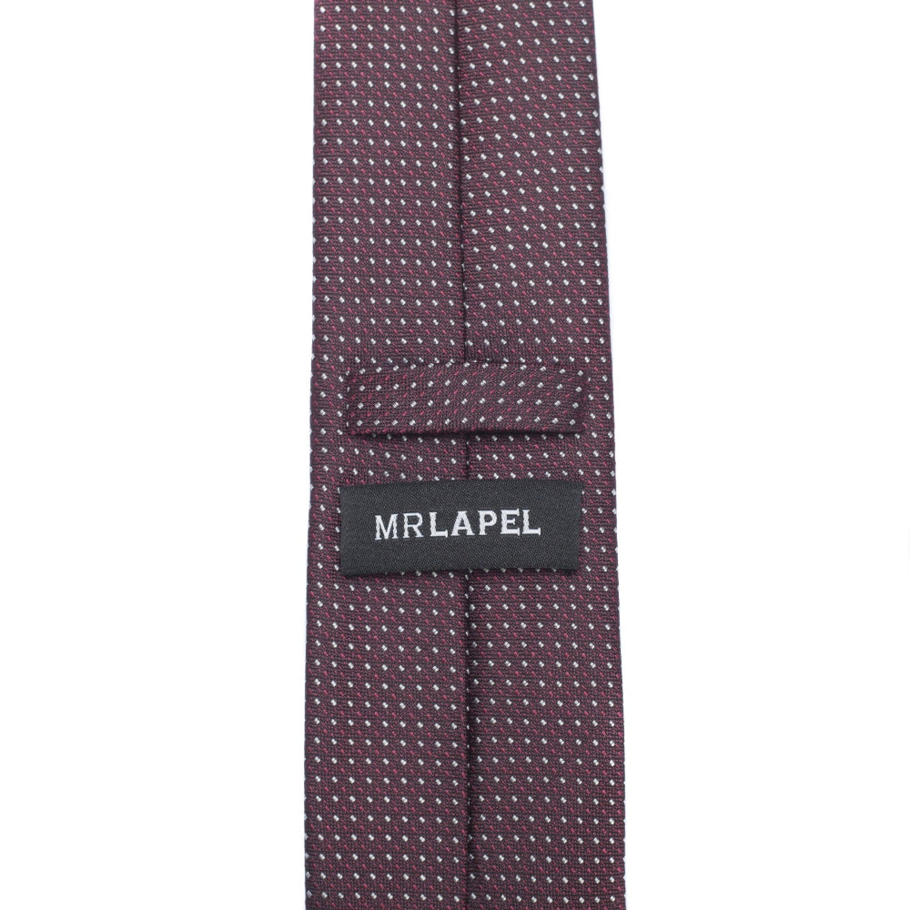 Burgundy silk tie