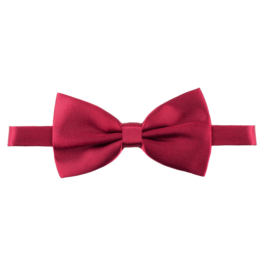 burgundy silk bow te